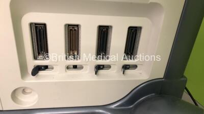 GE Voluson S8 Flat Screen Ultrasound Scanner *S/N 271419SU4* **Mfd 10/2014** Software Version 14.0.0.233 and Sony UP-D897 Digital Graphic Printer (Powers Up - Transducer Port Damaged - Missing Feet Covers - See Pictures) ***IR255*** - 5