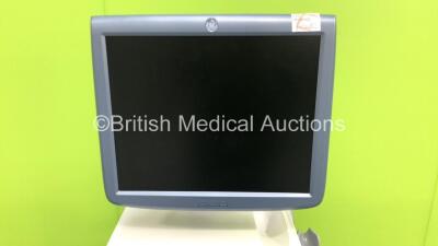 GE Voluson E8 Expert Flat Screen Ultrasound Scanner *S/N D19363* **Mfd 03/2013** with 2 x Transducers / Probes (C1-5-D Ref 110261YP5 *Mfd 02/2013* and C4-8-D Ref 5336340 *Mfd 03/2013*) and Sony UP-D897 Digital Graphic Printer (HDD REMOVED - Cracks to Keyb - 2