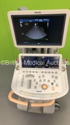 Philips iE33 Flatscreen Ultrasound Scanner Software Version 6.3.7.745 with 4 x Transducers/Probes (1 x S5-1,1 x X5-1 and 2 x Pencil Probes) and 1 x 3-Lead ECG Lead (Powers Up-Cracks to Keyboard-See Photos) * SN B043N0 * * Mfd Aug 2011 * *IR254* - 3