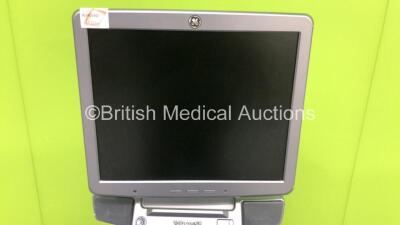 GE Voluson S8 Flatscreen Ultrasound Scanner with 1 x Transducer/Probe (1 x E8CRS * Mfd Dec 2013 *) and Sony Digital Graphic Printer UP-D898MD (Hard Drive Removed-Damage to Ultrasound Ports-Missing Dials-See Photos) * SN 162317SU2 * * Mfd Oct 2011 * - 2