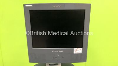 Siemens Acuson X300 Ultrasound Scanner Model 10348531 with 2 x Transducers/Probes (1 x CH5-2 * Mfd 2008 * and 1 x VF10-5 * Mfd 2008 *),Footswitch and Sony Digital Graphic Printer UP-D897 (Hard Drive Removed) * SN 313041 * * Mfd 2008 * - 2