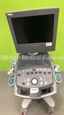 Siemens Acuson X300 Ultrasound Scanner Model 10348531 with 2 x Transducers/Probes (1 x CH5-2 * Mfd 2008 * and 1 x VF10-5 * Mfd 2008 *),Footswitch and Sony Digital Graphic Printer UP-D897 (Hard Drive Removed) * SN 313041 * * Mfd 2008 * - 3