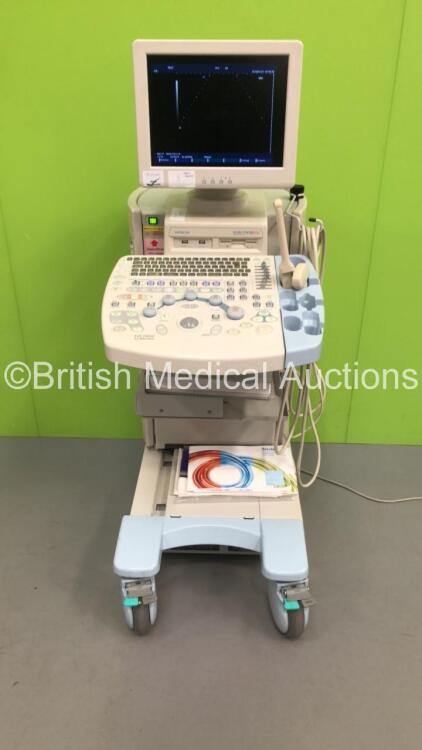 Hitachi EUB-7000HV Ultrasound Scanner *S/N KE17559005* **Mfd 2010** with 3 x Transducers / Probes (EUP-C715 *Mfd 2009* / EUP-V53W and EUP-L65 *Mfd 05/2010*) and Sony UP-897MD Video Graphic Printer (Powers Up) ***IR242***