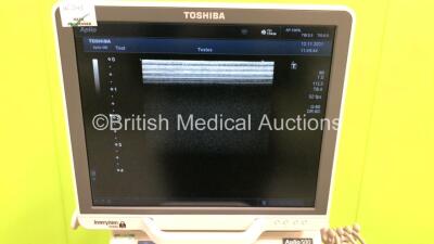 Toshiba Aplio 500 TUS-A500 Flat Screen Ultrasound Scanner *S/N WAB1572298* **Mfd 07/2015** Software Version AB_V5.10*R102 with 3 x Transducers / Probes (PVT-674BT *Mfd 07/2015* / PLT-705BT *Mfd 03/2015* and PVT-375BT *Mfd 03/2019*) and Sony UP-D898MD Dig - 2