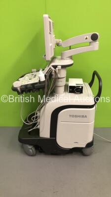 Toshiba Aplio 500 TUS-A500 Flat Screen Ultrasound Scanner *S/N WAB1572298* **Mfd 07/2015** Software Version AB_V5.10*R102 with 3 x Transducers / Probes (PVT-674BT *Mfd 07/2015* / PLT-705BT *Mfd 03/2015* and PVT-375BT *Mfd 03/2019*) and Sony UP-D898MD Dig - 20