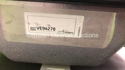 GE Vivid E9 Flat Screen Ultrasound Scanner *S/N VE94278* **Mfd 11/2012** Application Software Version 113 System Software Version 104.3.6 with Sony UP-D897 Digital Graphic Printer (Powers Up - Missing Dials / Damage to Machine / Loose Keyboard - See Pictu - 14