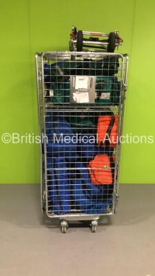 Cage of Ambulance Bags and Traction Splints (Cage Not Included)