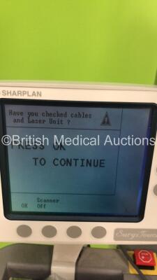 Sharplan 1055S SurgiTouch Laser with Footswitch (Powers Up with Stock Key-Key Not Included-Error Message-See Photo) * Mfd Sept 2002 * - 7