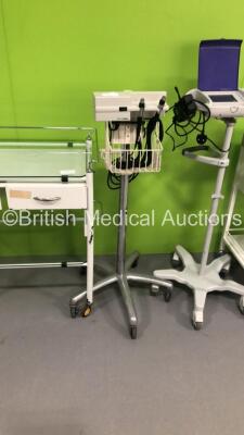 Mixed Lot Including 1 x Welch Allyn Otoscope/Ophthalmoscope on Stand,1 x Urodyn + Flowmeter on Stand and 2 x Mobile Trolleys with Draws - 3