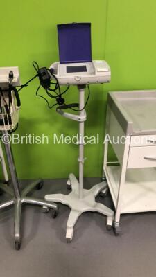 Mixed Lot Including 1 x Welch Allyn Otoscope/Ophthalmoscope on Stand,1 x Urodyn + Flowmeter on Stand and 2 x Mobile Trolleys with Draws - 4