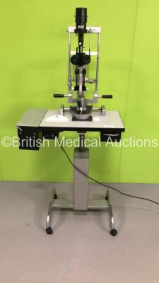 Haag-Streit Bern SL900 Slit Lamp with 2 x 10x Eyepieces,2 x 16x Eyepieces on Hydraulic Table (Powers Up with Good Bulb) * SN 900.2.1.55260 *