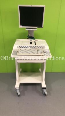 GE Case Stress Test Workstation with Keyboard and Monitor (Hard Drive Removed) *IR040*