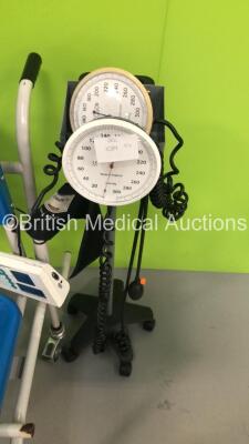 Mixed Lot Including 1 x Marsden Seated Weighing Scales,1 x Seca Seated Weighing Scales and 2 x Accoson BP Meters on 1 x Stand - 5