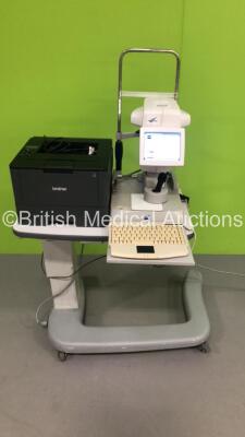 Zeiss IOL Master 500 Ref 1692-983 Version 7.5.3.0084 on Motorized Table with Printer and Keyboard (Powers Up-Slight Crack to Casing-See Photos) * SN 1033526 * * Mfd Feb 2010 *