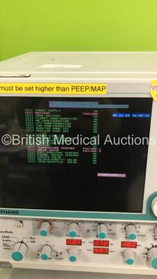 Stephan Stephanie Ventilator Version 3.62 en on Stand - Running Hours 30167 (Powers Up with Error - See Pictures) - 4