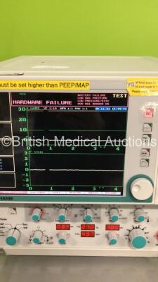 Stephan Stephanie Ventilator Version 3.62 en on Stand - Running Hours 30167 (Powers Up with Error - See Pictures) - 9