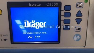 Drager Air-Shields C2000 Infant Incubator Software Version 3.12 (Powers Up) *S/N TA15003* - 2