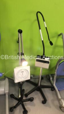 Large Mixed Lot Including 1 x Arjo Maxi Move Electric Patient Hoist with Controller (Unable to Test Due to No Battery), 1 x Arjo Standing Aid,1 x Welch Allyn Patient Examination Light,1 x Daray Patient Examination Light and 1 x Accoson BP Meter - 3