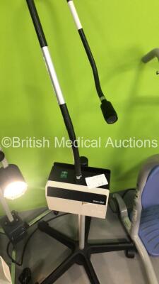 Large Mixed Lot Including 1 x Arjo Maxi Move Electric Patient Hoist with Controller (Unable to Test Due to No Battery), 1 x Arjo Standing Aid,1 x Welch Allyn Patient Examination Light,1 x Daray Patient Examination Light and 1 x Accoson BP Meter - 4