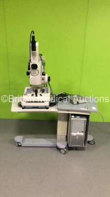 Topcon TRC-50DX Retinal Camera Type IA with Sony Camera Adaptor CMA-02 on Topcon ATE-800 Motorized Table (Powers Up) * SN 948153 * * Mfd 2010 *