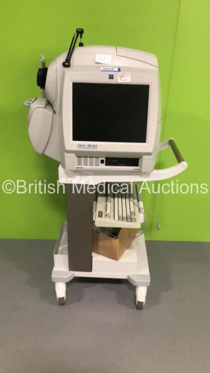 Zeiss Cirrus HD-OCT Spectral Domain Technology Model 4000 on Stand with Keyboard and Accessories (Hard Drive Removed-Slight Damage-See Photos) * SN 4000-7405 * * Mfd 2011 *