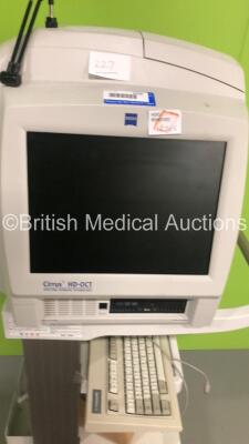 Zeiss Cirrus HD-OCT Spectral Domain Technology Model 4000 on Stand with Keyboard and Accessories (Hard Drive Removed-Slight Damage-See Photos) * SN 4000-7405 * * Mfd 2011 * - 3