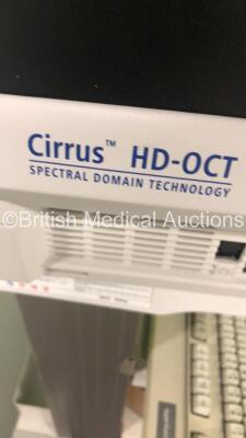 Zeiss Cirrus HD-OCT Spectral Domain Technology Model 4000 on Stand with Keyboard and Accessories (Hard Drive Removed-Slight Damage-See Photos) * SN 4000-7405 * * Mfd 2011 * - 4