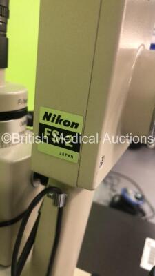 Nikon FS-2 Slit Lamp with 2 x 12,5 x Eyepieces on Nikon Motorized Table (Powers Up) * SN 61770 * - 8
