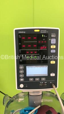 1 x Mindray Accutorr Plus Vital Signs Monitor on Stand (Powers Up), 1 x Mindray Accutorr V Vital Signs Monitor on Stand with BP Hose and Cuff (Powers Up) 1 x Omron HM+EM-907 Digital Blood Pressure Monitor and Marsden Weighing Sit Down / Baby Weighing Scal - 6