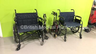 2 x Bariatric Manual Wheelchairs and 2 x Mobile Walking Aids