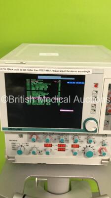 Stephan Stephanie Ventilator Version 3.62 en on Stand - Running Hours 30810 (Powers Up with Error - See Pictures - Missing Front Cover Flap) - 2