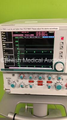 Stephan Stephanie Ventilator Version 3.62 en on Stand - Running Hours 30810 (Powers Up with Error - See Pictures - Missing Front Cover Flap) - 5