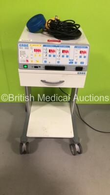 ERBE ICC 350 Electrosurgical/Diathermy Unit on ERBE Trolley with 1 x Dual Footswitch (Powers Up) * Asset No FS 0091284 / FS0178447 *