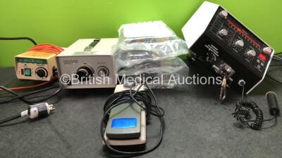 Mixed Lot Including 1 x Huntleigh Alphaxcell Active Pressure Relief System (Powers Up) 1 x Pentax LH-150 Light Source (Untested) 4 x Biomet Ref 4161 Optivac S Mixing Systems, 1 x Oculus Type 54881 Footswitch and 1 x Akron Therapy Products Model ATP7 Tract