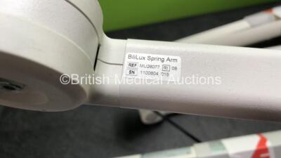 2 x Brandon Medical Ref D15499000 Lamps with 2 x BaliLux Sopring Arms (Both Power Up) *SN 1100604015, 1100341039, 1075919013, 1079135013* - 3