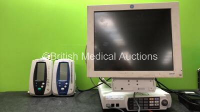 Job Lot Including 1 x Welch Allyn Ref 420 Series Patient Monitor (No Power with Cracked Casing-See Photo) 1 x Welch Allyn Spot Vital Signs Monitor (Powers Up with Cracked Casing-See Photo) 1 x GE Solar 8000M Console Unit with 1 x GE CDA18T Monitor and 1 x