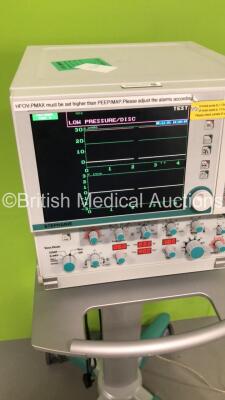 Stephan Stephanie Ventilator Version 3.62 en on Stand - Running Hours 25208 (Powers Up with Error - See Pictures - Missing Front Cover Flap) - 3