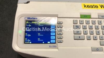 Mortara ELI 250c ECG Machine (Powers Up with Damage-See Photo) *SN 114210214527, 082548* - 2