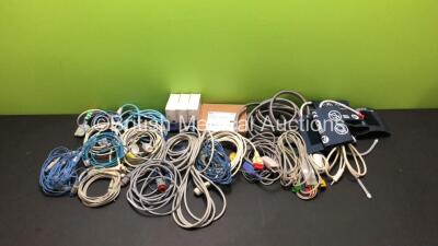 Job Lot of Patient Cables and 3 x Modules *S/N 561227A189 / DE907A8835 / 561228A204*