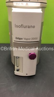 Drager Vapor 2000 Isoflurane Vaporizer Ref M35160 *S/N ARSM-0603* **Mfd 2002** - 2