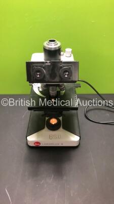 Leitz Laborlux S Benchtop Microscope with 2 x 10x/18 Eyepieces and 5 x Optics (160 /- NPL FLUOTAR 50/1.00 OIL / 160/0.17 NPL FLUOTAR 40/0.70 / 160/- PLAN 4/0.10 / *160/0.17 PL FLUOTAR 100/1.32 OIL and *160/- PL FLUOTAR 10/0.30) *S/N 096259* - 2