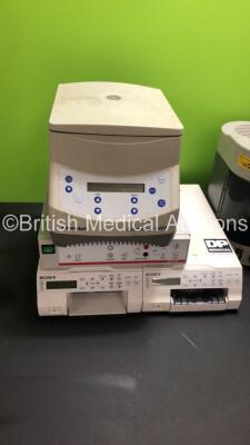 Mixed Lot Including Olympus CLH-2 Light Source, 2 x eppendorf Centrifuge 5424 Centrifuges, 1 x Dentsply Trubyte Triad 2000 Unit, 1 x Kappa Colposcope DVC 750 Camera Unit and 2 x Sony UP-25MD Colour Video Printers *S/N 5424XK617819 / 7726375 / 5424GM376610 - 4