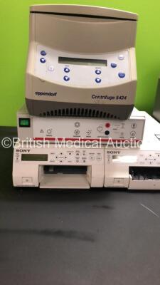 Mixed Lot Including Olympus CLH-2 Light Source, 2 x eppendorf Centrifuge 5424 Centrifuges, 1 x Dentsply Trubyte Triad 2000 Unit, 1 x Kappa Colposcope DVC 750 Camera Unit and 2 x Sony UP-25MD Colour Video Printers *S/N 5424XK617819 / 7726375 / 5424GM376610 - 5