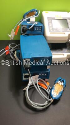 Mixed Lot Including 5 x Nellcor N-550 Pulse Oximeters, 4 x B&D Electromedical Nippy Junior + Ventilators and 4 x enFlow Controller Model 121 with 3 x Handpieces *S/N PA1040300524 / 011109110150 / 01109120073 / 2008-8148 / 2007-7023 / 2008-8147 / 2012-1442 - 2