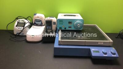 Mixed Lot Including IKA Werke KS 501 Digital Shaker, OBS SS-100 Surgical Smoke Evacuator, Philips Respironics BiPAP S/T, Carefusion Alaris VP Plus Guardrails Infusion Pump, ResMed Escape II CPAP. Philips Respironics InnoSpire Deluxe Nebulizer and G+N Pneu