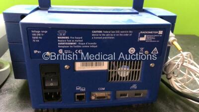 Mixed Lot Including 1 x Criticare Comfort Cuff 506N3 Series Patient Monitor (Powers Up with Error-See Photo) 1 x Welch Allyn Spot Vital Signs Monitor (No Power) 1 x Radiometer TCM4 Series Monitor (No Power) - 7