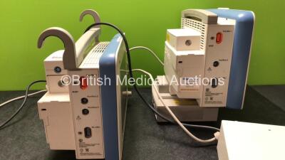 2 x Drager Infinity Delta Patient Monitors with 2 x AC Power Supplies (Both Power Up) - 5