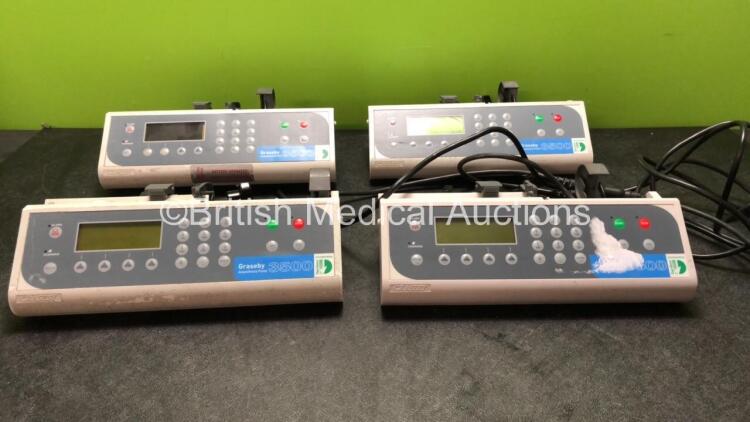 4 x Graseby 3500 Anaesthesia Pumps (All Power Up 1 with Blank Display and 1 with Alarm)