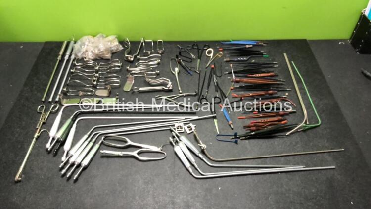 Job Lot of Various Surgical Instruments Including Bipolar Diathermy Forceps and Brackets