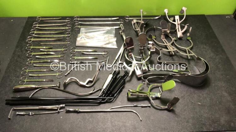 Job Lot of Various Surgical Instruments Including Long Scissors,Carles Scissors and Dressing Scissors